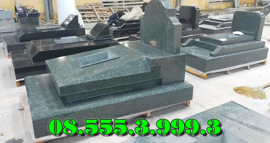 Mộ đá granite nguyên khối tại cà mau