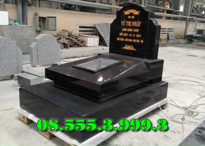 Mộ đá granite nguyên khối tại cần thơ