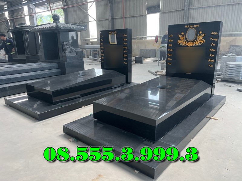 Mộ đá granite nguyên khối tại cần thơ
