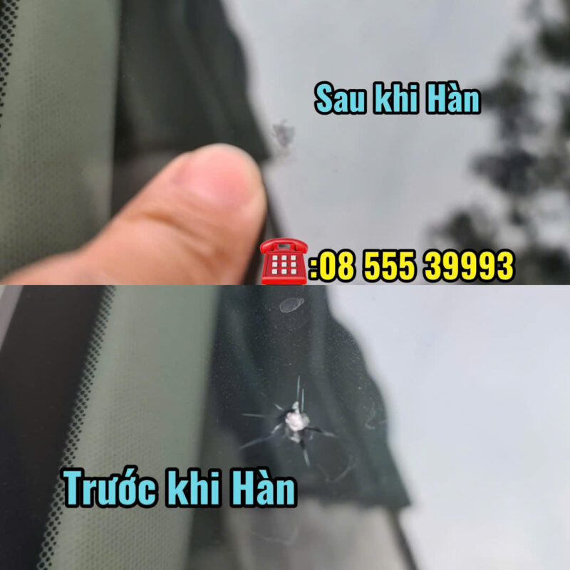 vết nứt trước và sau khi được sử lý